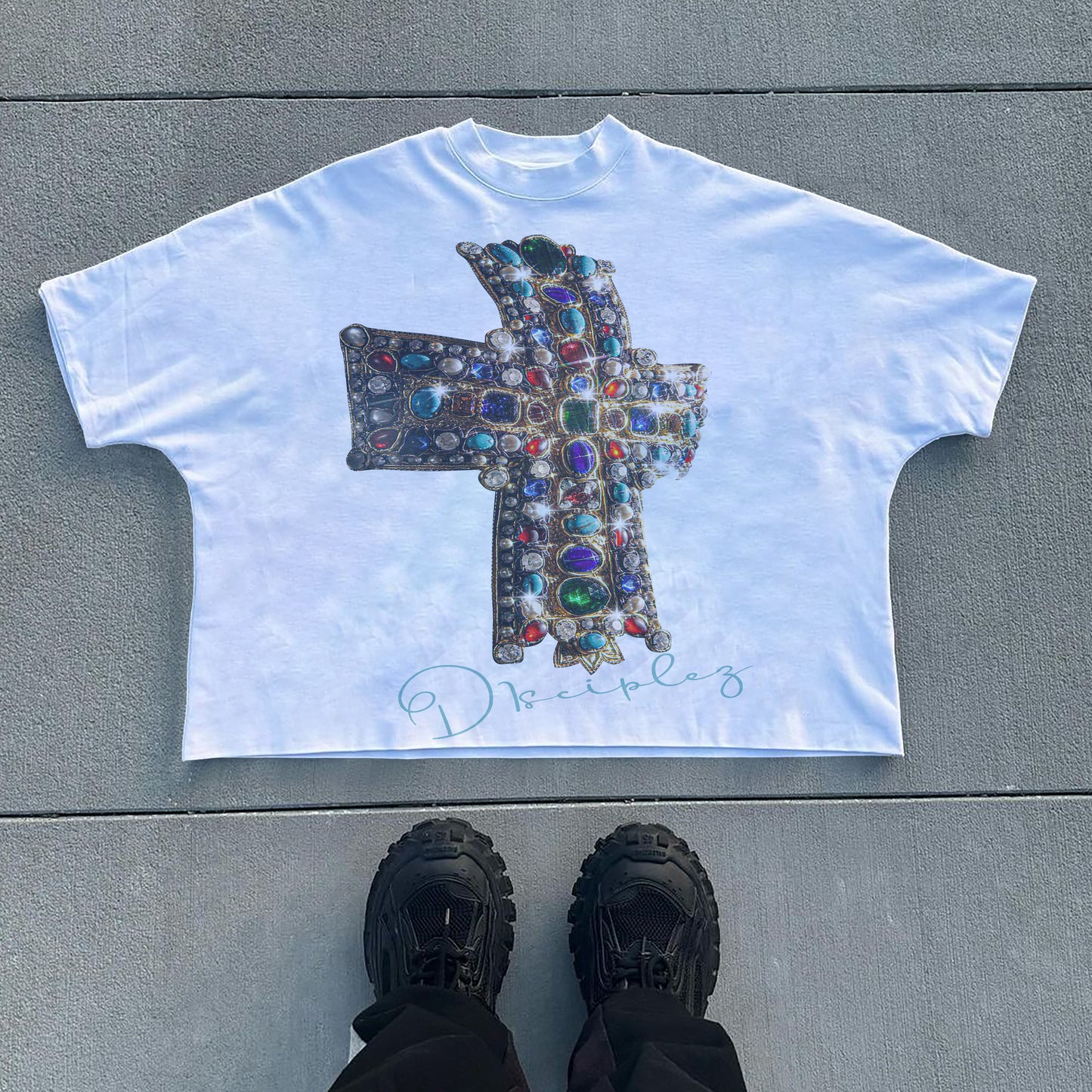D1 Jeweled Cross Tee